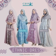 ETHNIC DRESS BY CASSIE | Ethnic Gamis biru | Batik Dress biru