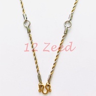 Necklace With 3 Amulets 2 Kings Diamond Spiral Pattern Size 2 Mm Genuine stainless steel 1 Jewelry