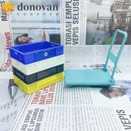 DONOVAN Miniature Platform Trolley, DIY Decoration Furniture Mini Flatbed Cart Toy, Mini Flat Cart Photo Props Doll Toys Cute Mini Furniture Ornaments Dollhouse Accessories