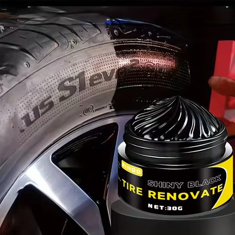 Black Shiny Tire wax - durable, long-lasting protection and repair for all kinds of tires - prevents