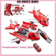 Airplane Toys for Kids Deformation Track Sliding Airplane Car Toys Mainan Kapal Terbang Boy Gift