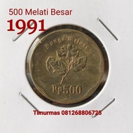 ready Uang Kuno Lama Jadul Koin 500 Rupiah Melati Besar tahun 1991