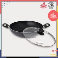 泰国斑马牌 Zebra Thailand 32cm Wisdom Non Stick Wok Pan With Glass Lid