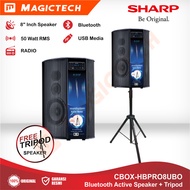 SPEAKER AKTIF SHARP CBOX-HBPRO8UBO 8 INCH FREE TRIPOD