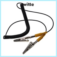 WITTE Anti-Static ESD Grounding Cable, 2mm 180cm / 71" Coiled Cord, Polyurethane Male-to-Female PU,M