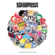 [READY] STICKER PACK | ESPORT TEAM | 52 PCS | KISSCUT | WATERPROOF | STIXIS.MARKET