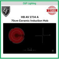 EF 70cm 2 Burner Hybrid Induction Radiant Combi Cooker Hob HB IV 2734 A