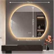 Bathroom Smart Mirror Semi-circular Dressing and Makeup Touch 3 Colors Light Bathroom Bedroom Wall M