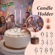 TAYLOR1 Number Birthday Candle Holder, Number 0-9 Versatile Metal Number Candle Holders, Candle Rack