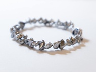 大溪地天然海水keshi黑珍珠手鐲  925純銀