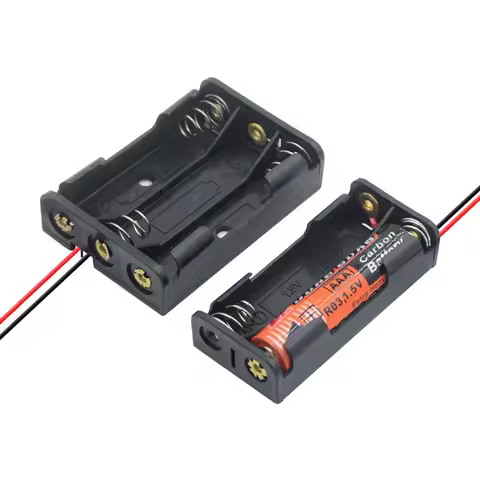 By Side Power Bank Cases 1 2 3 4 Slot ABS for AAA Battery Battery Holder Batteries Container Battery