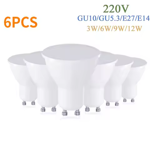 6PCS LED Spot Light GU10 E27 LED Bulb 12W E14 LED Lamp 220V Spotlight MR16 9W Lampada GU5.3 Corn Lig