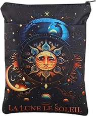 KEYCHIN La Lune Le Soleil Book Sleeve Witchcraft Gifts Astrology Sun &amp; Moon Tarot Card Book Covers Protector for Bookish Book Lover (la Lune le solell)