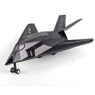 F117 Stealth Fighter Model Kit Alloy Aircraft Model Metal Diecast Toy Collection Simulation Light Av