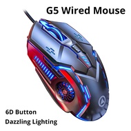 Gaming Mouse with Wire G5 6D 4Speed DPI RGB Breathing Light Wired Mouse for Computer Laptop