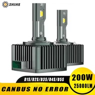 D3S LED D1S 200W Headlight Canbus Bulbs D4S D2S D8S D1R D2R D3R LED Car Super Bright Bulbs 25000LM 1