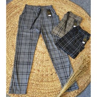 Women's Imported Plaid Pants/Women's Imported Plaid JUMBO Pants // Plaid Imported Pants