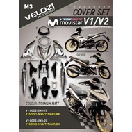 VELOZI BODY KIT COVER SET MOVISTAR TITANIUM MATT YAMAHA Y15ZR-V1 & V2