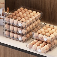 AT-🌞Egg Storage BoxPETTransparent Multi-Specification Double-Layer Drawer Egg Storage Box Refrigerator Crisper Kitchen C