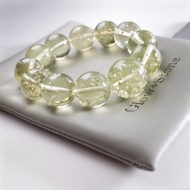 手串 利比亞黃金玻隕石共生方英石