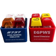 Pilot And Crew Alert Keychain EGPWS Warning Sound Simulator, LED Aviation Cockpit Safety Button, Eme