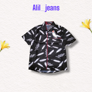 kemeja anak laki laki usia 1-13 tahun motif daun// baju kemeja anak cowok terlaris 2024 lengan pende