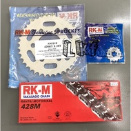SYM SM SPORT 110R / SM SPORT 110E /RKM SPROCKET & 428M CHAIN RKM SET