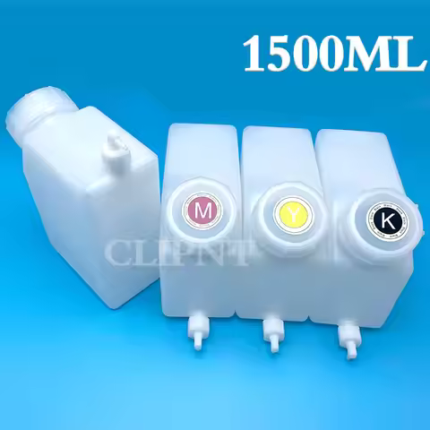 1500ML CMYKW ink cartridge single ink outlet Empty Tank Eco Solvent ink for Mimaki Roland UV DTF Pri