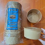 Paper Bowl Kraft 650ml - Mangkok Kertas - 500pcs / Kardus