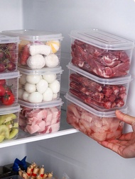 6/4pcs 700ML/24oz, 1200ML/42oz Kitchen Food Storage Containers, Airtight Leak Proof Refrigerator Foo