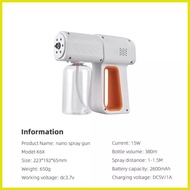 ♨ ☬ ♂ K6X Nano Atomization nano spray gun Disinfection spray Gun Sanitizer machine USB Charging