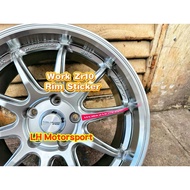 Work Emotion ZR10 Sticker Rim Wheel Sticker Work Zr10 Sport Rim Sticker Work Wheel Sticker Wheel Rim