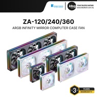 JONSBO ZA-120/240/360 | BLACK / WHITE | 28MM INFINITY MIRROR ARGB CASE FAN