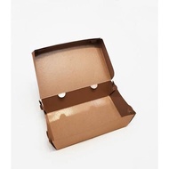 (isi 50pcs) Kraft lunch box/Kraft paper box/Kraft lunch box/brown Rice box/brown lunch box size LARGE