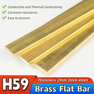H59/H62 Brass Bar Brass Plate Brass Strip 2/3/4mm Brass Flat Bar Brass Square Bar