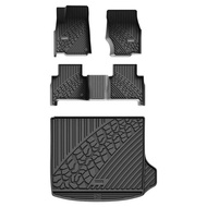 LASFIT Mats for Jeep Grand Cherokee 2022-2025Also fit 4XE 1st and 2nd Row All Weather TPE Material C