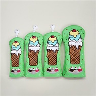 Ice Cream Design Golf Club Driver Fairway Woods Hybrid Ut Putter and Mallet Putter Iron Headcover (4