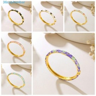 SEPTEMBER Vintage Cloisonne Bangle, Square Shape Traditional Hawaiian Flower Bangle, Handicraft Chin