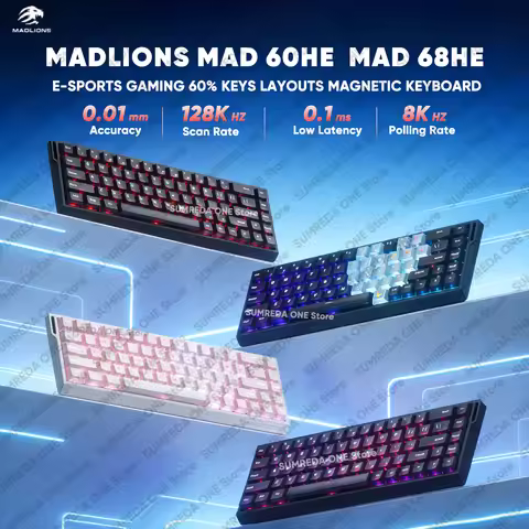 Madlions Mad 60he Mad 68he Mad60HE Mad68HE 60% Magnetic Gaming Mechanical Keyboard Rapid Trigger Gam