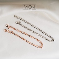 Vion S925 11129 925 Silver Anklet, gold plated Silver anklet