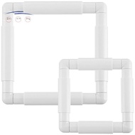 2Pc   Frame Square Embroidery Hoops Q Snaps for   Quilting Frame Sewing Hoop, 6X6 Inch,8X8 Inch