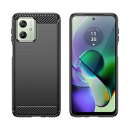 Soft Carbon Fiber Case for Moto G54 Power G64 Shockproof Phone Cover for motorola g54 g64 Brushed Te