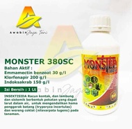 INSEKTISIDA MONSTER 380SC 1LITER B.A EMMAMECTIN BENZOAT/KLORFENAPIR/INDOKSAKRAB.OBAT HAMA AMPUH