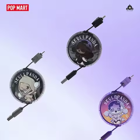 POP MART SKULLPANDA Sound Series Data Cable IPhone TYPE-C Mystery Box Genuine Blind Box Guess Toys B
