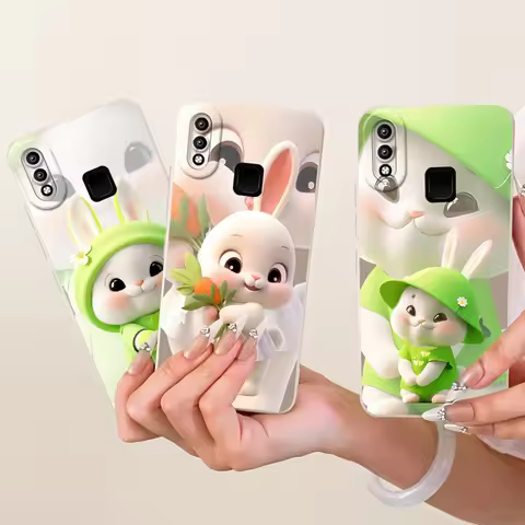 For Vivo Y91 Y91i Case 1816 1817 1820 1811 Cute Rabbit Cartoon Cover Soft TPU Phone Case For Vivo Y9