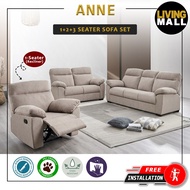Living Mall Anne Single Recliner with 2+3-Seater Sofa Set Pet-Friendly Fabric
