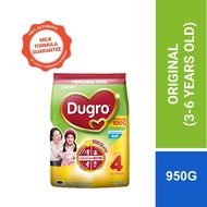 Dumex Dugro Step 4 Original/Asli Growing Up Milk Formula 3-6 years (950g)