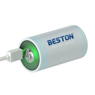 แบตเตอรี่ชาร์จ Beston ขนาดD 1.5V lithium 6000MWH ชาร์จด้วย Type-C USB แบตเตอรี่ Size D ถ่านชาร์จ (1 