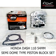 MTK HONDA DASH 110 54MM SEMI DOME TYPE PISTON BLOCK SET