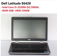 Dell Latitude E6420 -Intel Core i5 Gen2-2520M 2.30-2.50GHz -RAM 4GB -HDD 250GB -เครื่องแบตไม่เก็บไฟ